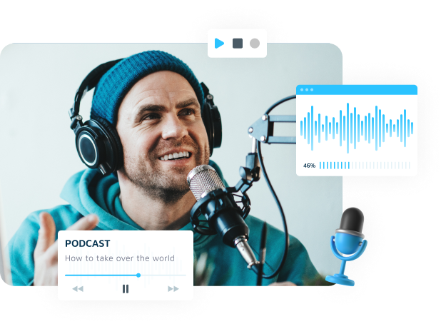 Create, optimize, schedule and publish a page for each podcast and insert transcripts.